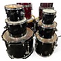 Used Ludwig 6 Piece Rocker Elite Black Drum Kit Black