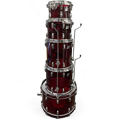 Used Ludwig 6 Piece Vistalite Red Drum Kit
