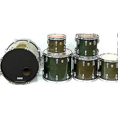 Used Ludwig 6 piece DRUM KIT Loch Ness Green Drum Kit