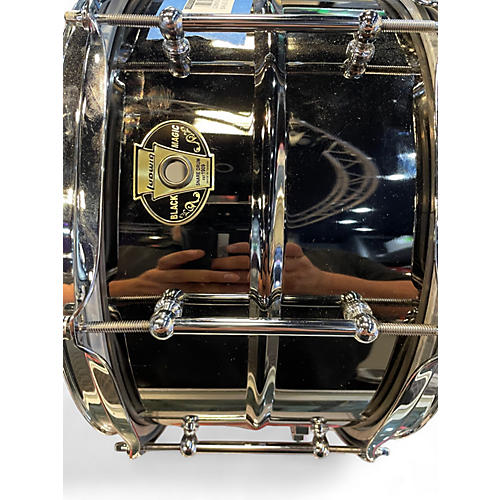 Used Ludwig 6.5X13 Black Magic Snare Black Drum Black 14