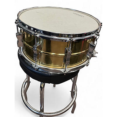 Used Ludwig 6.5X14 Acro Brass Snare Brass Drum