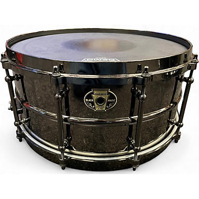 Used Ludwig 6.5X14 Black Magic Snare Black Chrome Drum
