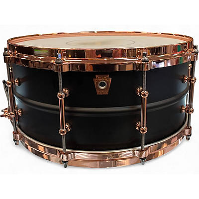 Used Ludwig 6.5X14 Hot Rod Black Beauty Snare Drum Black Drum