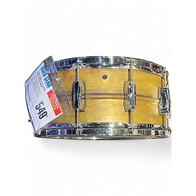 Ludwig Used Ludwig 6.5X14 Raw Brass Brass Drum