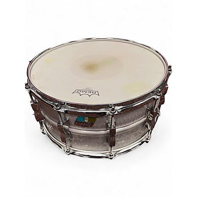 Used Ludwig 6.5X14 Supraphonic Snare HAND HAMMERED STEEL Drum