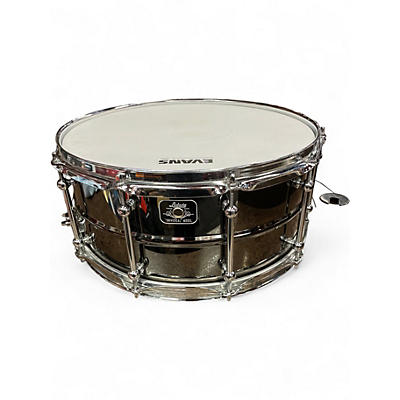 Used Ludwig 6.5X14 Universal Brass Black chrome Drum