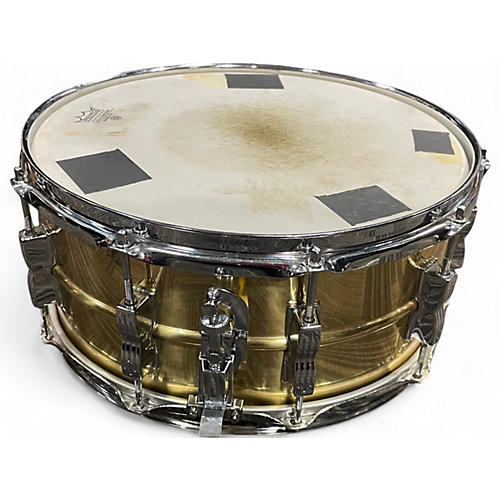 Used Ludwig 6.5X14 acro brass brass Drum brass 15
