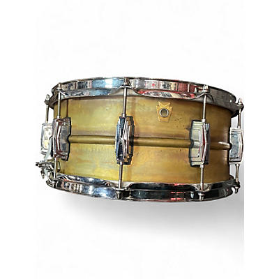 Used Ludwig 6.5in Raw Brass 6.5 x 14 Brass Drum