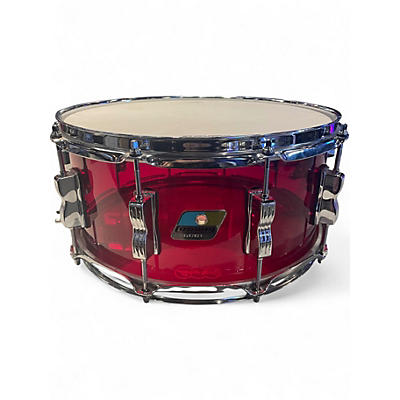 Used Ludwig 6X14 Vistalite Snare TRANSPARENT RED Drum