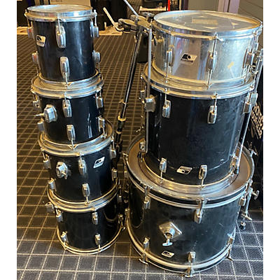 Ludwig Used Ludwig 7 piece Drum Black Drum Kit