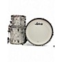 Used Ludwig Classic Maple 3pc Fab White Drum Kit White