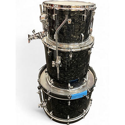 Used Ludwig Neusonic 3pc Fab Black Drum Kit