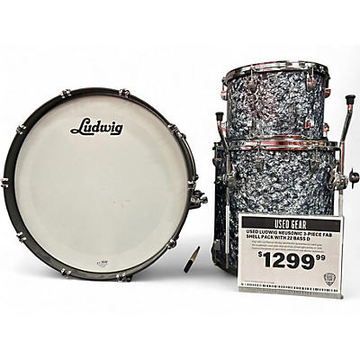 Used Ludwig Neusonic 3pc Fab Blue Drum Kit