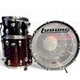 Used Ludwig Vistalite 50th Anniversary Fab 3pc Trans Red Drum Kit Trans Red