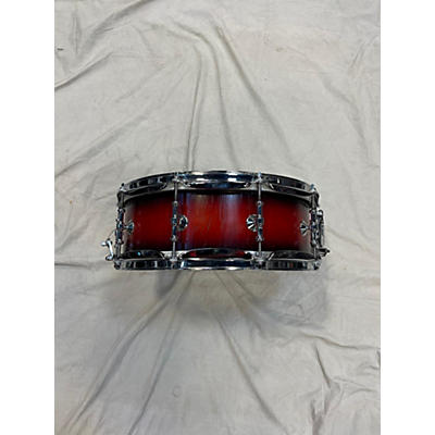 Used Luka Drums 5X14 Maple Snare Drum Matte Rim Drum Dark Cherry Burst