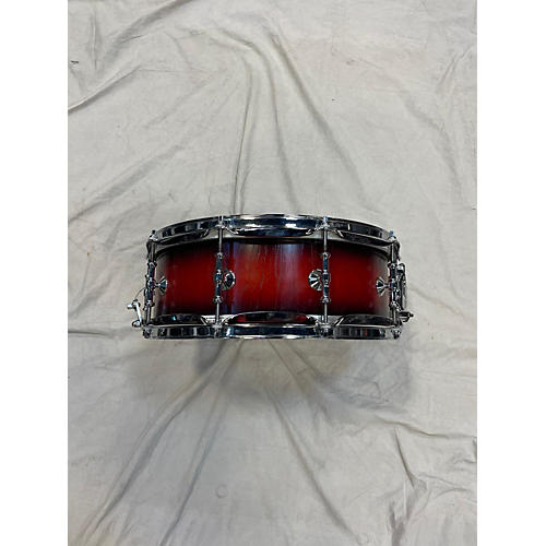 Luka Drums Used Luka Drums 5X14 Maple Snare Drum Matte Rim Drum Dark Cherry Burst Dark Cherry Burst 8