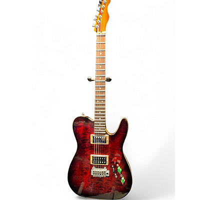 Used Luminous Centerline Custom Crimson Red Burst Solid Body Electric Guitar