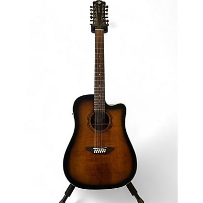 Luna Used Luna ART F DCE12 2 Color Sunburst 12 String Acoustic Electric Guitar