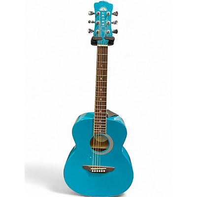 Used Luna AURORA AR BOR TEAL SPARKLE Acoustic Guitar