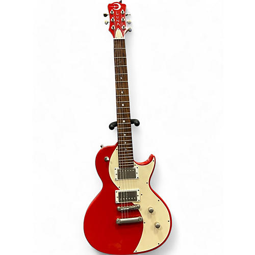 Used Luna Apollo Candy Apple Red Solid Body Electric Guitar Candy Apple Red