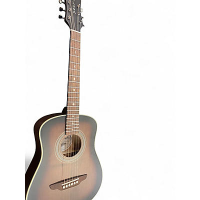 Used Luna Art Vintage Distressed Vintage Brown Burst Acoustic Guitar
