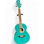 Used Luna Aurora Borealis 3/4 SIZE GREEN SPARKLE Acoustic Guitar GREEN SPARKLE
