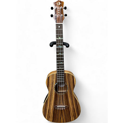 Luna Guitars Used Luna Baritone Zebra  Natural High Tide Ukulele Natural High Tide