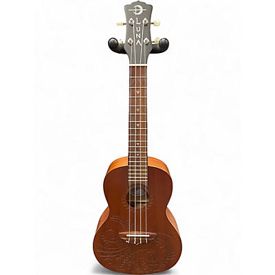 Used Luna Concert Tattoo Natural Ukulele