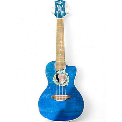 Luna Guitars Used Luna Dolphin Trans Blue Ukulele