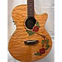 Used Luna Guitars Used Luna Flora Rose Natural Acoustic Electric Guitar Natural