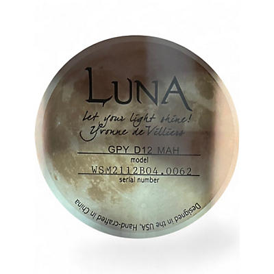 Used Luna GPY D12 MAHOGANY Natural 12 String Acoustic Guitar