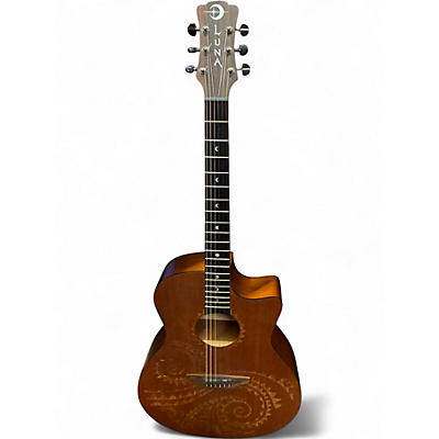 Used Luna GYP TAT MAH GC Brown Acoustic Guitar