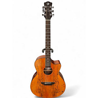 Used Luna GYPE SPALT GC Natural Acoustic Electric Guitar