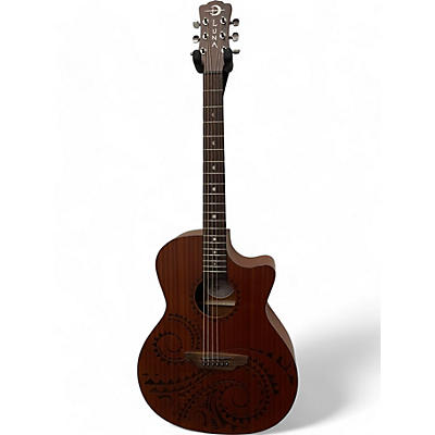 Luna Guitars Used Luna GYPSY TATTOO Brown Acoustic Guitar