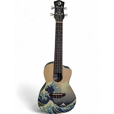 Used Luna Great Wave Concert Black Ukulele