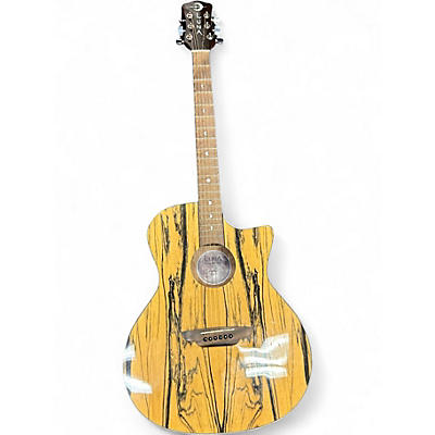 Used Luna Gypsy Spalt Acoustic Electric black/white ebony Acoustic Electric Guitar