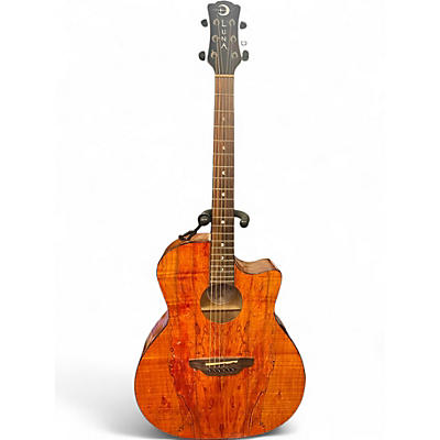 Used Luna Gypsy Spalt Acoustic Natural Acoustic Guitar
