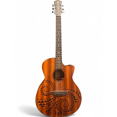 Used Luna Gypsy Tattoo Mahogany Mahogany Acoustic Electric Guitar