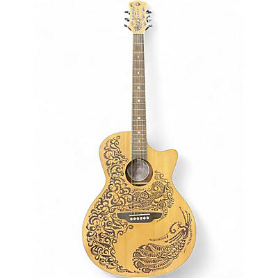 Used Luna Henna Paradise Natural Acoustic Electric Guitar