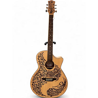 Used Luna Henna Paradise Natural Acoustic Electric Guitar