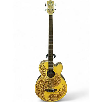 Used Luna Henna Paradise Select Natural Acoustic Bass Guitar