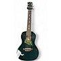 Used Luna  Owl Quilt Top Concert transparent Green Ukulele transparent Green