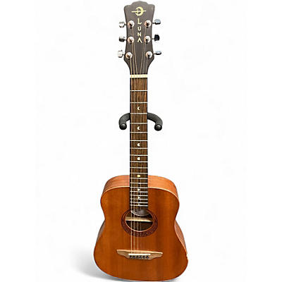 Used Luna Safari Tattoo 3/4 Size Mahogany Acoustic Guitar