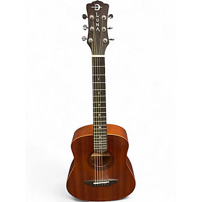Used Luna Safari Tattoo 3/4 Size Mahogany Acoustic Guitar