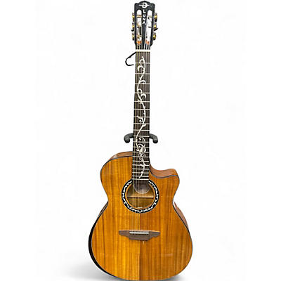 Used Luna VINEYARD KOA NYL E KOA Classical Acoustic Electric Guitar