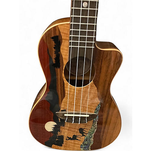 Used Luna VISTA DEER TROPICAL Natural Ukulele Natural