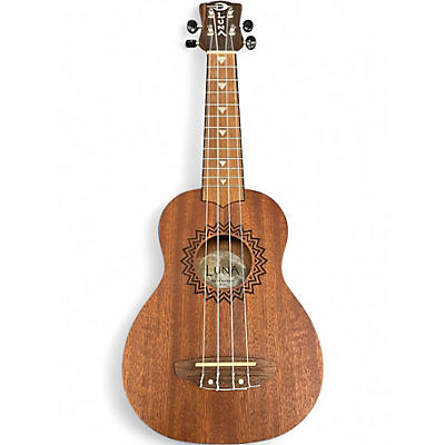 Used Luna Vintage Mahogany Soprano Ukulele Natural Ukulele