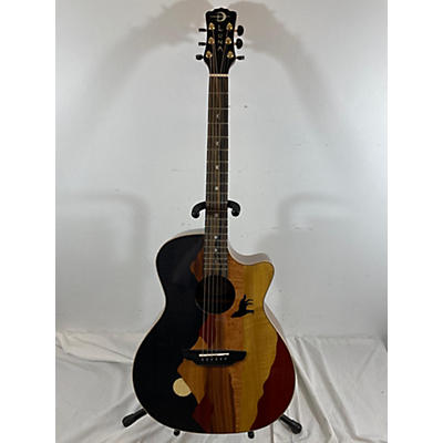 Luna Guitars Used Luna Vista Wolf Natural Acoustic Electric Guitar