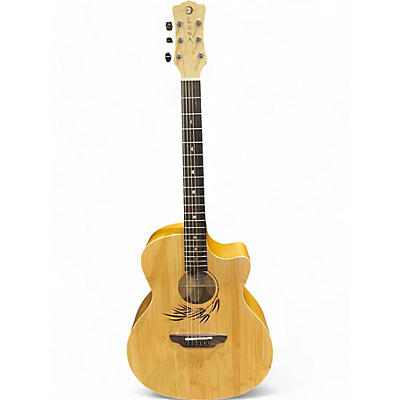 Luna Guitars Used Luna WL BAMBOO GAE Natural Acoustic Electric Guitar