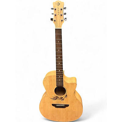 Used Luna WL Bamboo GAE Natural Acoustic Electric Guitar